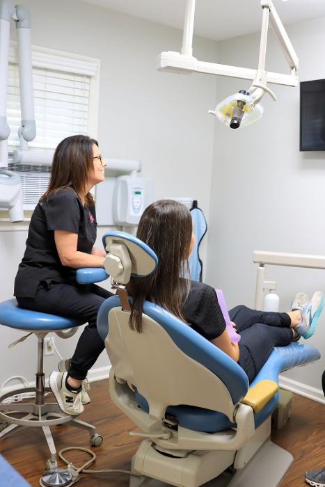 woman having a dental cleaning in Murray, KY